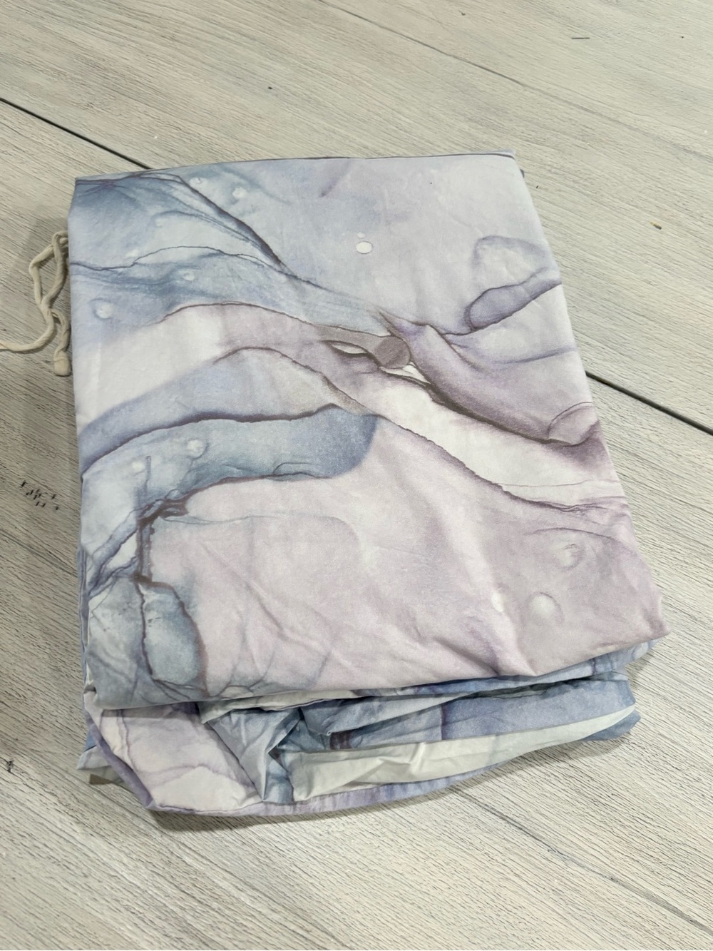 POTTERY BARN DORM Blue Multi GLACIAL Organic 100% Cotton Duvet Cover Twin Size.